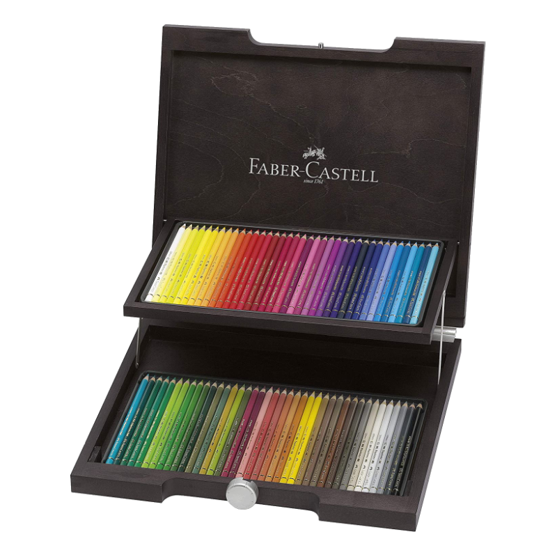 Faber-Castell Estuche de Madera 72 Lápices Polychromos