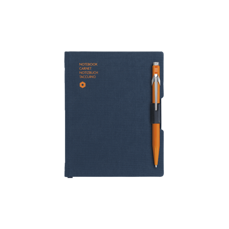 Set Bolígrafo + Notebook A6 Caran d'Ache 849 Naranja Fluo