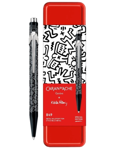 Bolígrafo Caran d'Ache 849 Keith Haring Negro Special Edition 2023