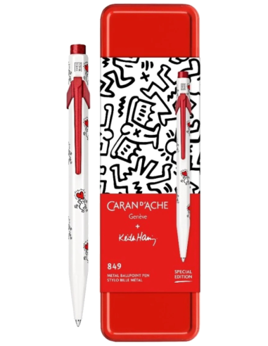 Bolígrafo Caran d'Ache 849 Keith Haring Blanco Special Edition 2023